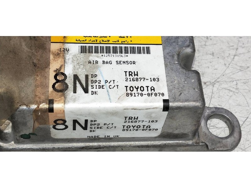 Recambio de centralita airbag para toyota corolla verso (r1) 2,2 d-4d sport referencia OEM IAM 891700F070 216877103 