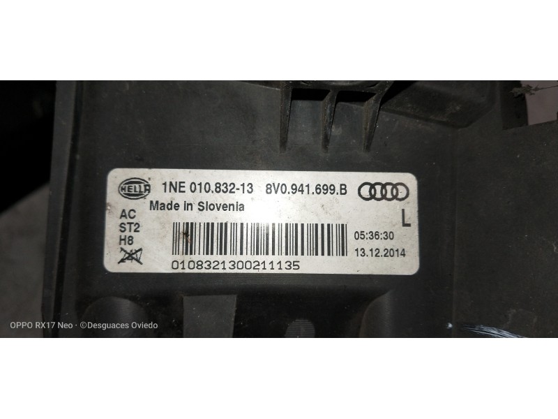 Recambio de faro antiniebla izquierdo para audi a3 sedán(8vs) attraction referencia OEM IAM 8V0941699B  