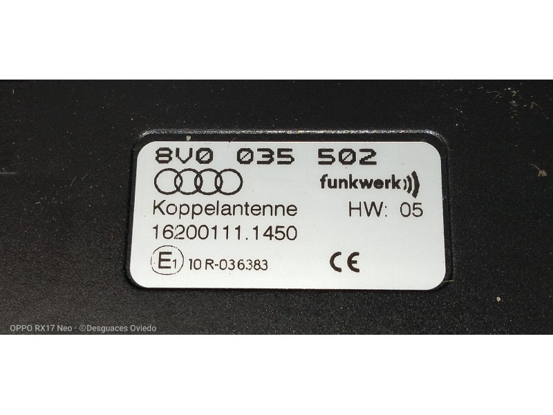 Recambio de modulo electronico para audi a3 sedán(8vs) attraction referencia OEM IAM 8V0035502  