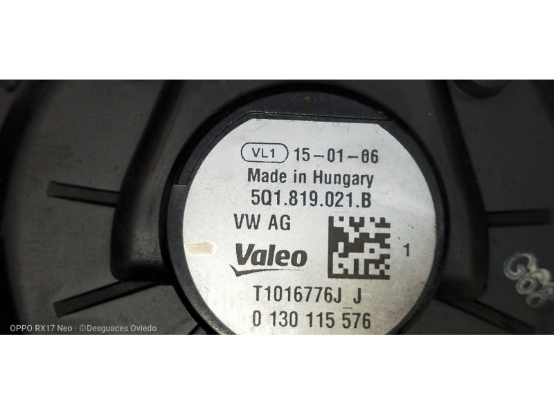 Recambio de motor calefaccion para audi a3 sedán(8vs) attraction referencia OEM IAM 5Q1819021B 0130115576 5Q0907521E F011500105 