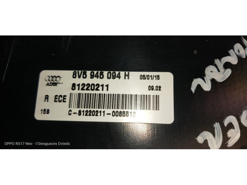 Recambio de piloto trasero derecho interior para audi a3 sedán(8vs) attraction referencia OEM IAM 8V5945094H 81220211 