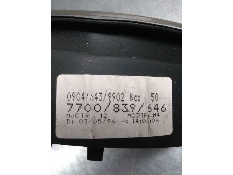 Recambio de cuadro instrumentos para renault megane i berlina hatchback (ba0) 1.9 diesel referencia OEM IAM 7700839546 099043439 Recambio de cuadro instrumentos para renault megane i berlina hatchback (ba0) 1.9 diesel referencia OEM IAM 7700839546 099043439