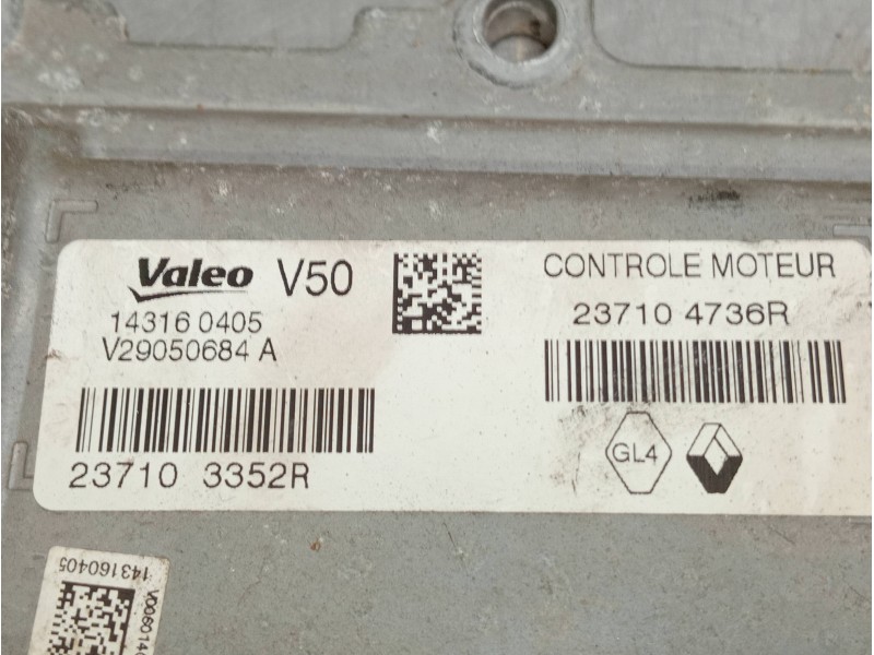 Recambio de centralita motor uce para renault clio iv technofeel referencia OEM IAM 237104736R 237103352R 143160405