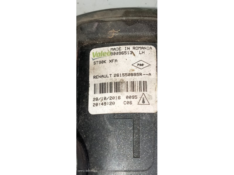 Recambio de faro antiniebla izquierdo para renault clio iv technofeel referencia OEM IAM 90096513 261550885RA 