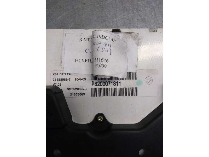 Recambio de cuadro instrumentos para renault megane i classic (la0) referencia OEM IAM P8200071811 216585887 NS05206976 Recambio de cuadro instrumentos para renault megane i classic (la0) referencia OEM IAM P8200071811 216585887 NS05206976