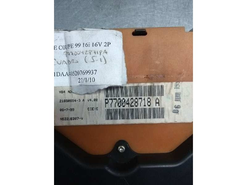 Recambio de cuadro instrumentos para renault megane i coach/coupe (da0) referencia OEM IAM P7700428718A NS2218307V  Recambio de cuadro instrumentos para renault megane i coach/coupe (da0) referencia OEM IAM P7700428718A NS2218307V