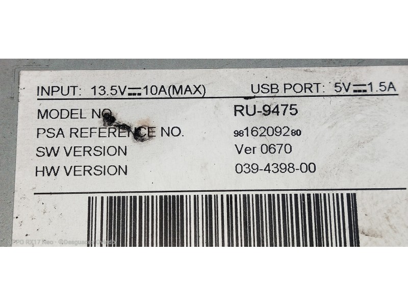 Recambio de modulo electronico para toyota proace verso compact shuttle referencia OEM IAM 9816209280 RU9475 