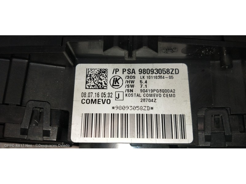 Recambio de mando luces para toyota proace verso compact shuttle referencia OEM IAM 98093058ZD  