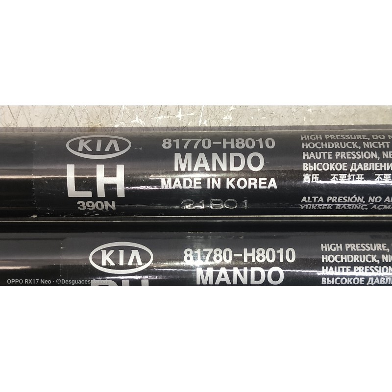 Recambio de amortiguadores maletero / porton para kia rio (yb) 1.2 cat referencia OEM IAM 81770H8010 81780H8010 
