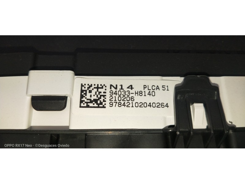 Recambio de cuadro instrumentos para kia rio (yb) 1.2 cat referencia OEM IAM 94033H8140  