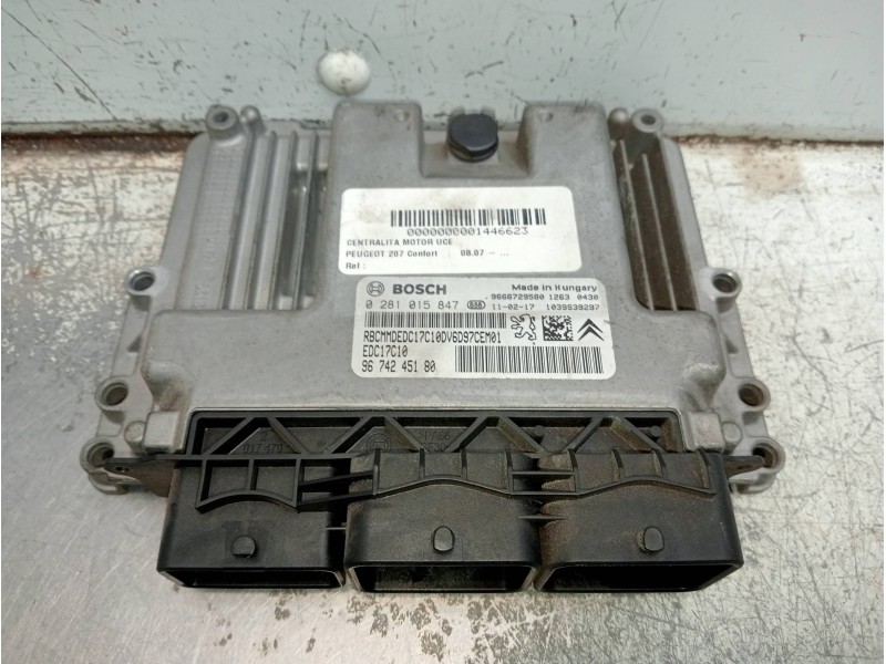 Recambio de centralita motor uce para peugeot 207 confort referencia OEM IAM 9674245180 9666729580 0281015847