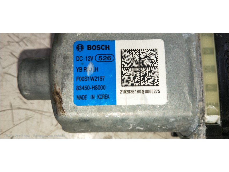 Recambio de elevalunas trasero izquierdo para kia rio (yb) 1.2 cat referencia OEM IAM 83450H8000  