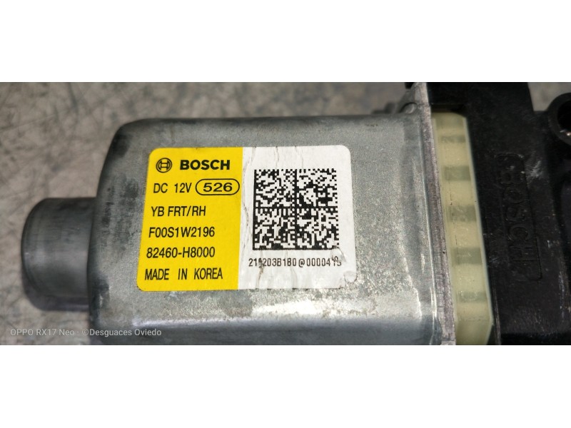 Recambio de elevalunas delantero derecho para kia rio (yb) 1.2 cat referencia OEM IAM 82460H8000  