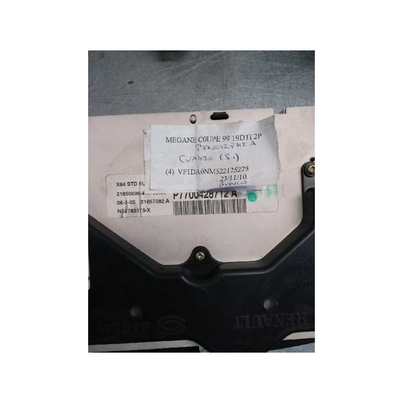 Recambio de cuadro instrumentos para renault megane i coach/coupe (da0) 1.9 dti diesel cat referencia OEM IAM P7700428712A NS078