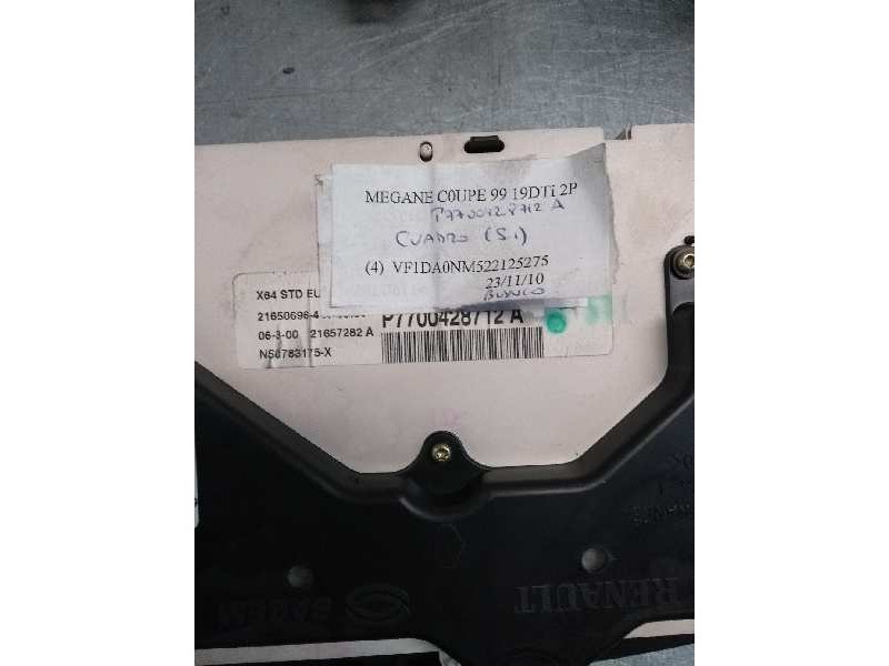 Recambio de cuadro instrumentos para renault megane i coach/coupe (da0) 1.9 dti diesel cat referencia OEM IAM P7700428712A NS078