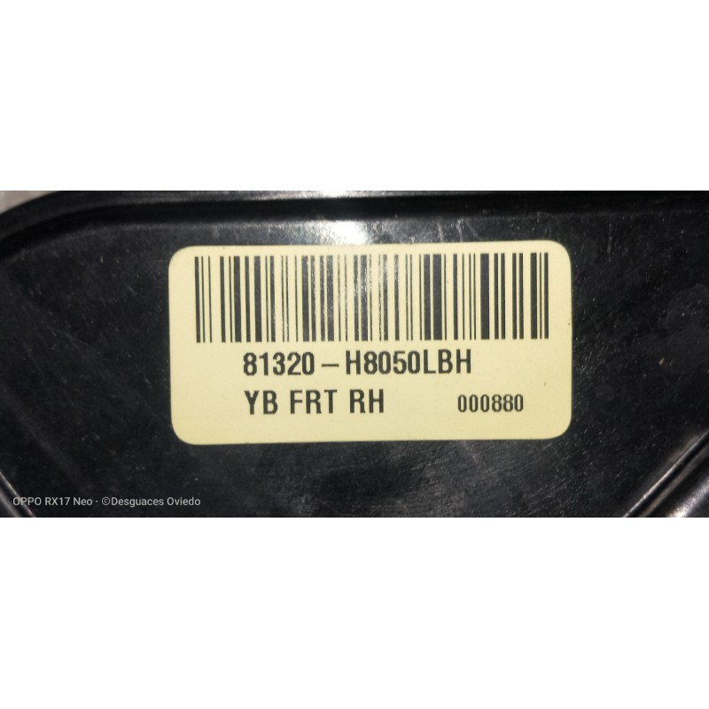 Recambio de motor cierre centralizado delantero derecho para kia rio (yb) 1.2 cat referencia OEM IAM 81320H8050  