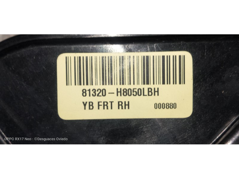 Recambio de motor cierre centralizado delantero derecho para kia rio (yb) 1.2 cat referencia OEM IAM 81320H8050  