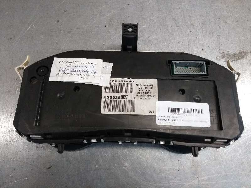 Recambio de cuadro instrumentos para renault megane ii coupe/cabrio referencia OEM IAM 8200364027F  