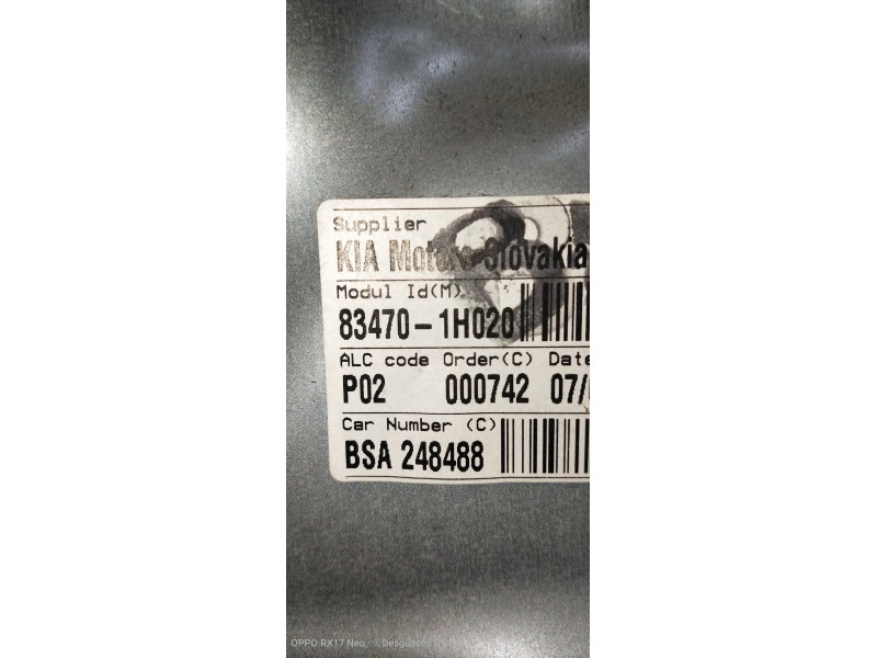 Recambio de elevalunas trasero izquierdo para kia cee´d emotion referencia OEM IAM 834701H020  5P