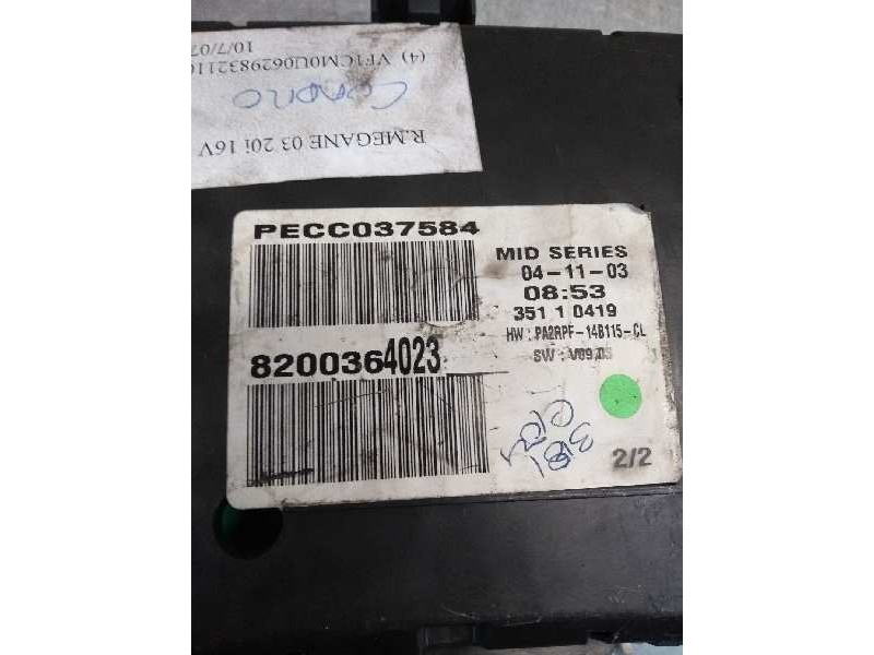 Recambio de cuadro instrumentos para renault megane ii classic berlina 2.0 referencia OEM IAM 8200364023  