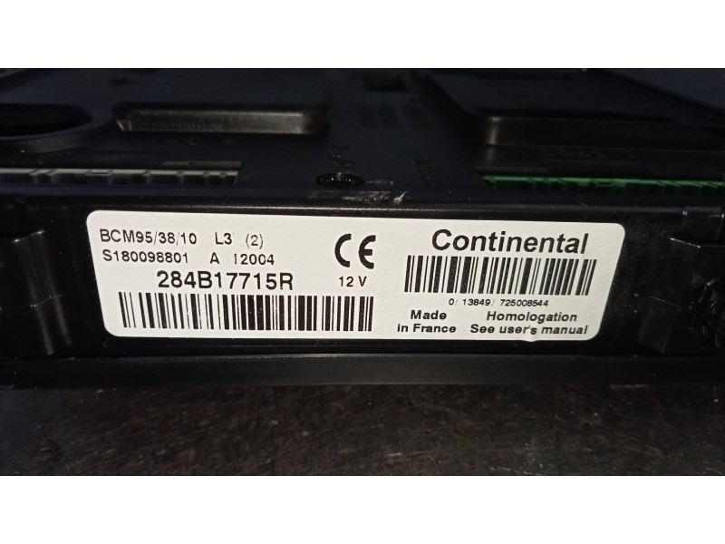 Recambio de modulo electronico para renault scenic iii grand dynamique referencia OEM IAM 284B17715R S180098801 BCM953810