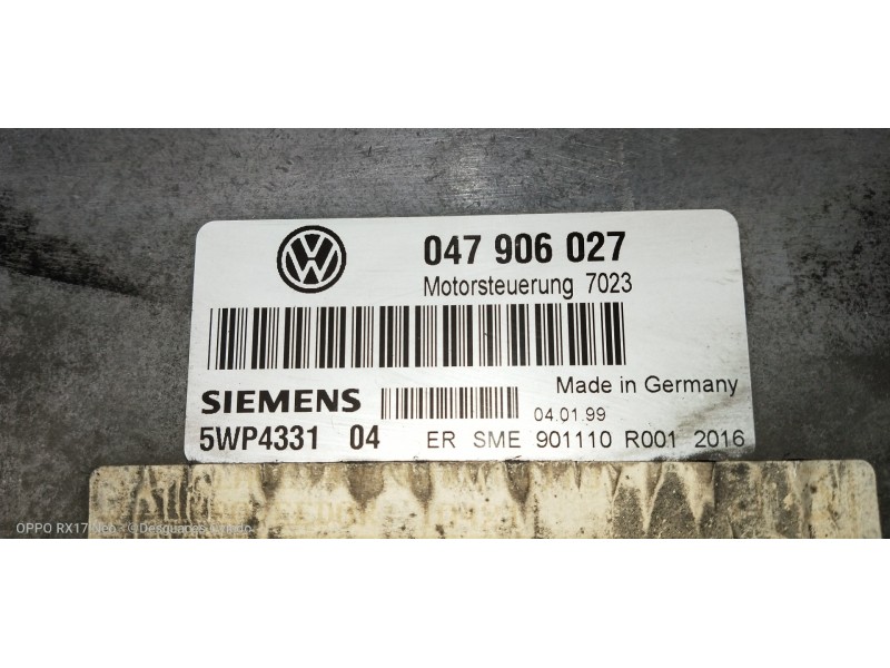 Recambio de centralita motor uce para seat arosa (6h1) street referencia OEM IAM 047906027 5WP433104 