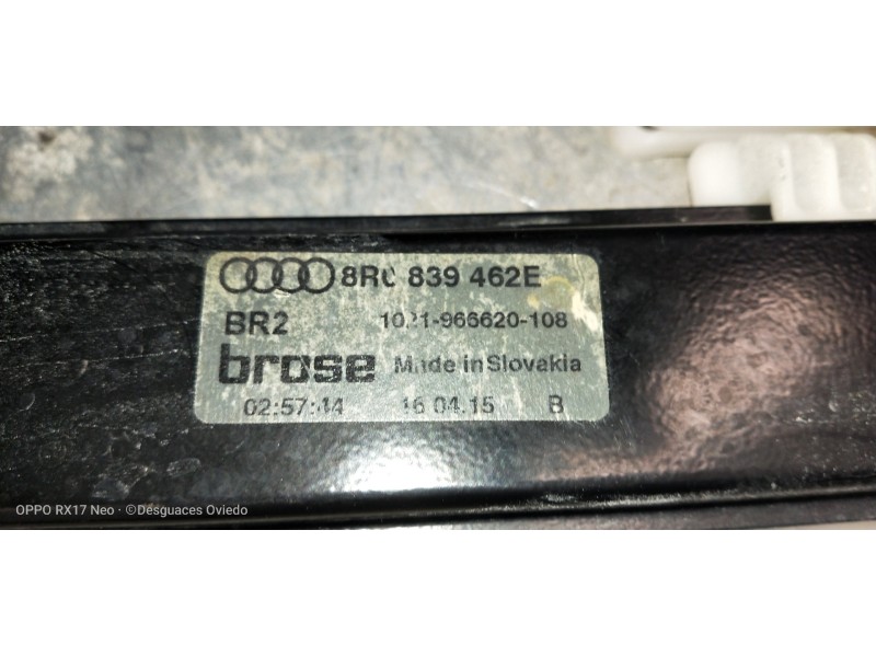 Recambio de elevalunas trasero derecho para audi sq5 (8r) 3.0 tdi quattro referencia OEM IAM 8R0839462E 8K0959812A 
