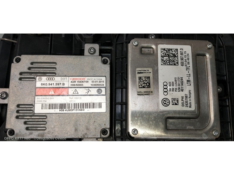 Recambio de faro izquierdo para audi sq5 (8r) 3.0 tdi quattro referencia OEM IAM 90036439 4G0907697D 8K0941597B 