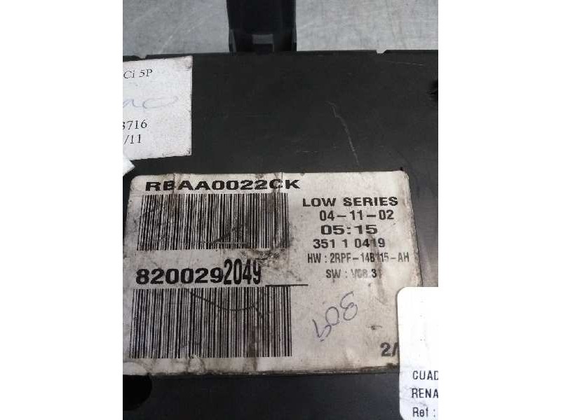 Recambio de cuadro instrumentos para renault megane ii berlina 5p 1.5 dci diesel referencia OEM IAM 8200292049  