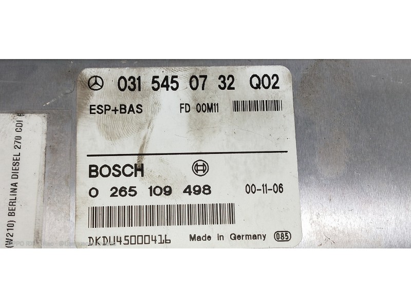 Recambio de modulo electronico para mercedes clase e (w210) berlina diesel 270 cdi (210.016) referencia OEM IAM 0315450732 02651