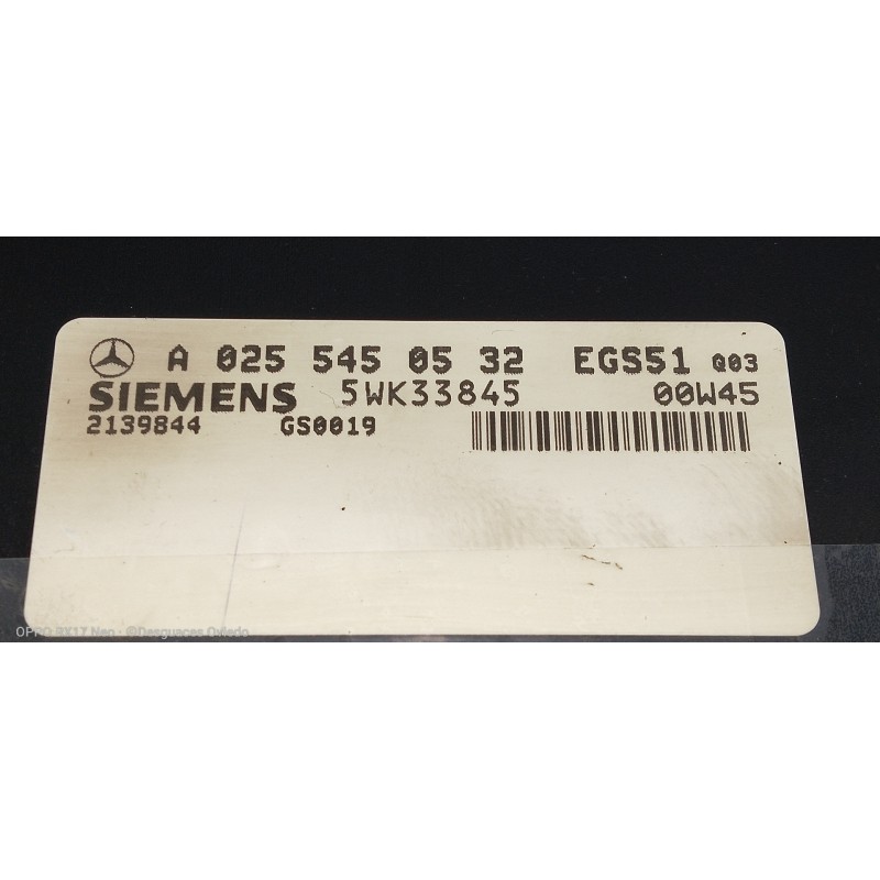 Recambio de modulo electronico para mercedes clase e (w210) berlina diesel 270 cdi (210.016) referencia OEM IAM A0255450532 5WK3