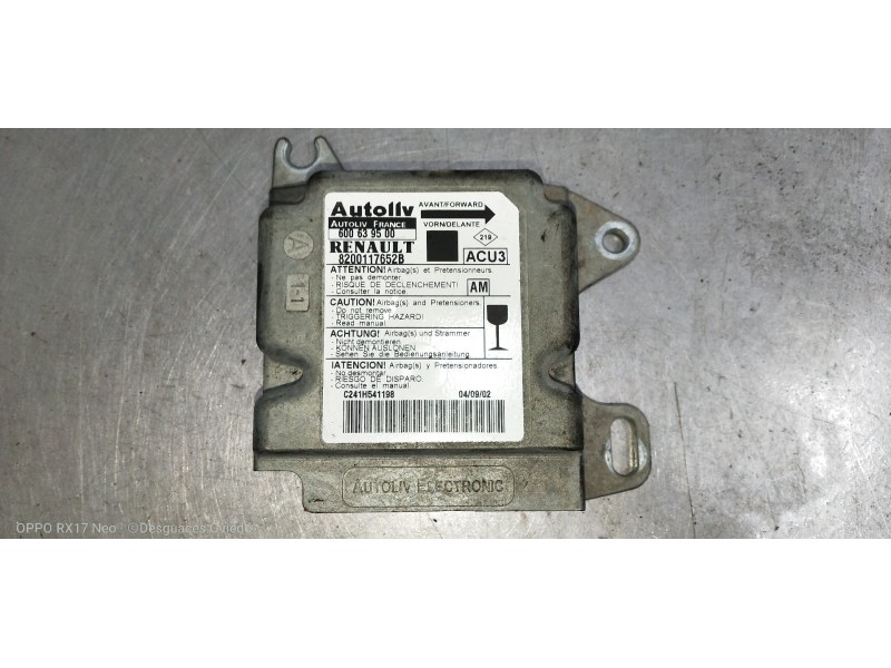 Recambio de kit airbag para renault scenic rx4 (ja0) 1.9 dci referencia OEM IAM 8200117652B 600639500 