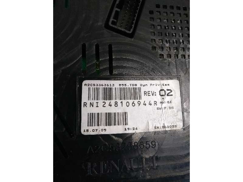 Recambio de cuadro instrumentos para renault megane iii berlina 5 p dynamique referencia OEM IAM 248106944R  