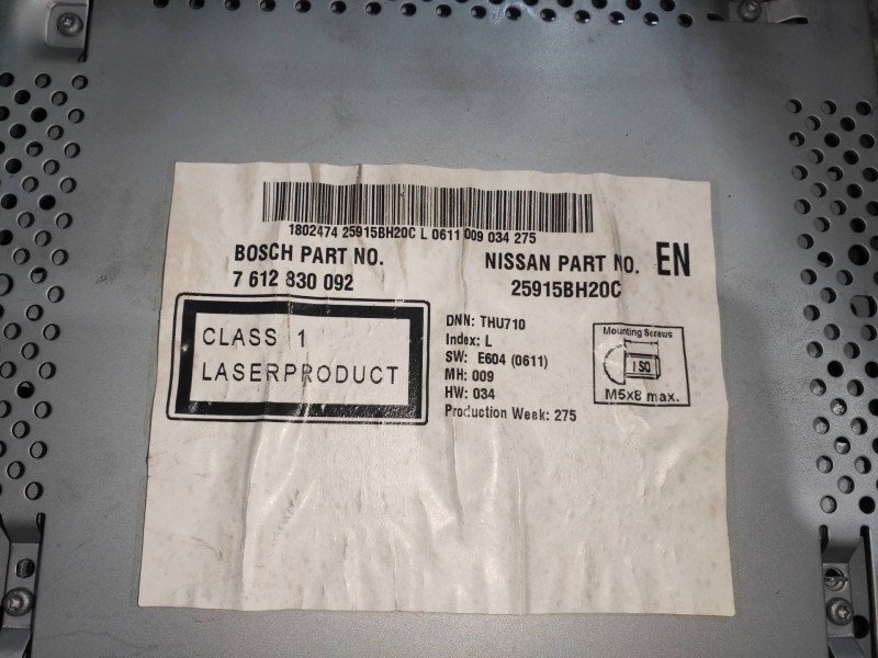 Recambio de sistema navegacion gps para nissan nv 200 (m20) evalia premium referencia OEM IAM 7612830092 25915BH20C 