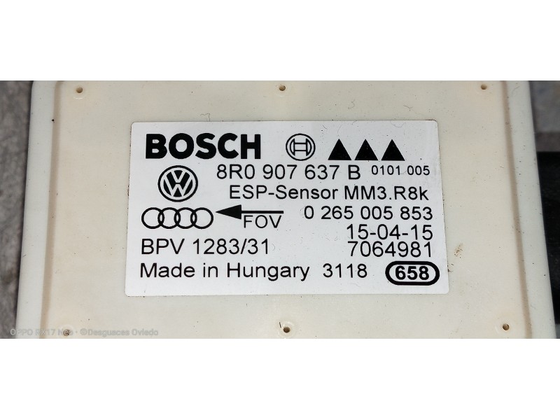 Recambio de modulo electronico para audi sq5 (8r) 3.0 tdi quattro referencia OEM IAM 8R0907637B 0265005853 