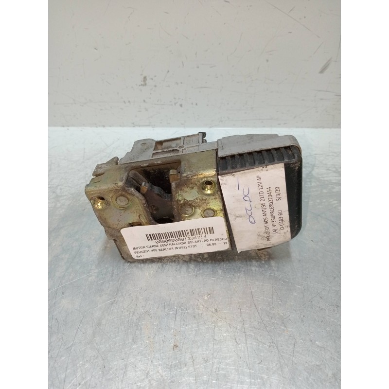 Recambio de motor cierre centralizado delantero derecho para peugeot 406 berlina (s1/s2) stdt referencia OEM IAM   4P