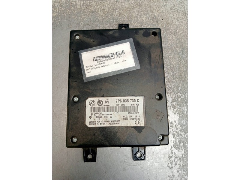 Recambio de modulo electronico para seat ibiza (6j5) reference referencia OEM IAM 7P6035730C 100022600109 