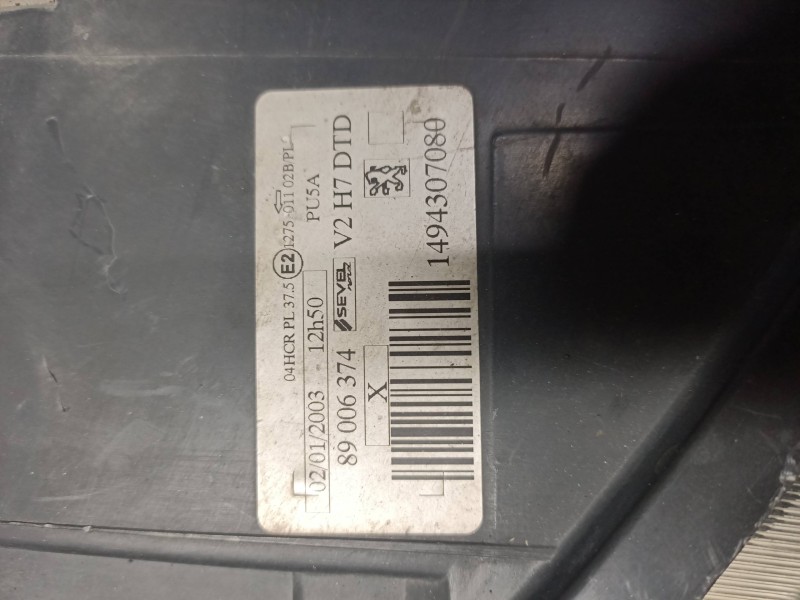 Recambio de faro derecho para peugeot 807 2.2 hdi fap cat (4hw) referencia OEM IAM 89006374 1494307080 