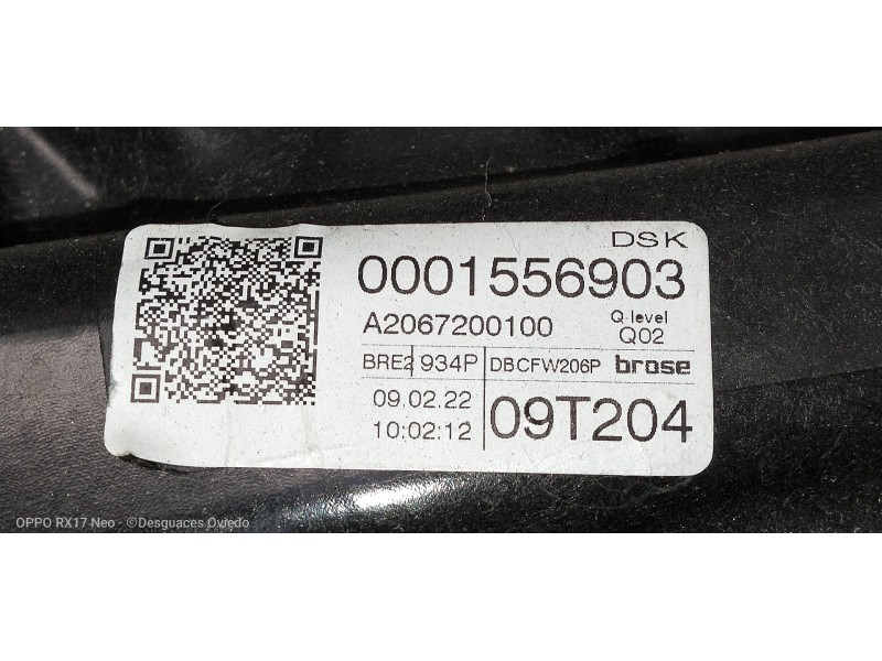 Recambio de elevalunas delantero izquierdo para mercedes clase c (w206) familiar (2021 - ...) c 220 d referencia OEM IAM A206720
