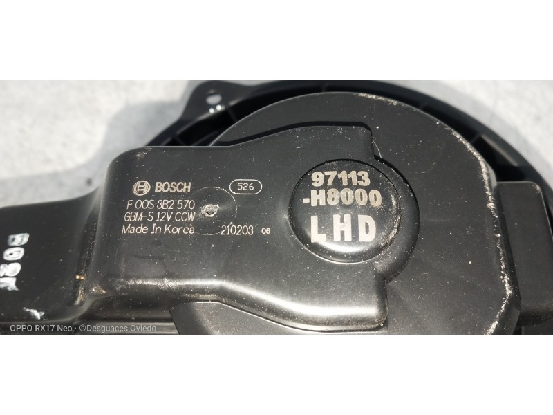 Recambio de motor calefaccion para kia rio (yb) 1.2 cat referencia OEM IAM   