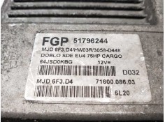 Recambio de centralita motor uce para fiat doblo i cargo 1.3 jtd sx furgón referencia OEM IAM 51796244 MJD6F3D4 7160008603 2