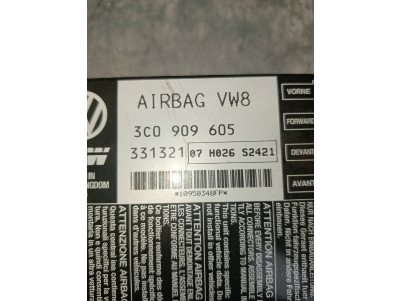 Recambio de centralita airbag para seat leon (1p1) reference referencia OEM IAM 3C0909605 331321 