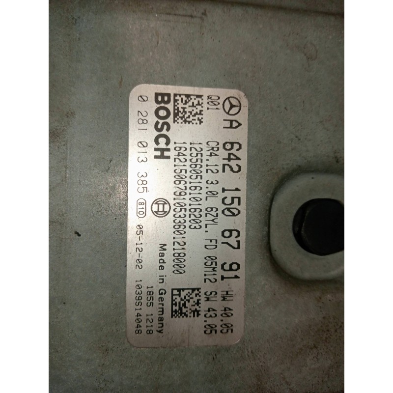 Recambio de centralita motor uce para mercedes clase r (w251) 320 cdi (251.022) referencia OEM IAM 0281013385 A6421506791 