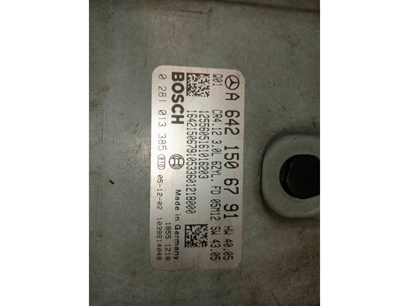 Recambio de centralita motor uce para mercedes clase r (w251) 320 cdi (251.022) referencia OEM IAM 0281013385 A6421506791 