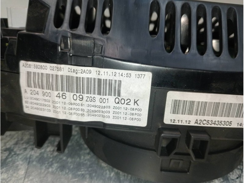 Recambio de cuadro instrumentos para mercedes clase c (w204) lim. 2.1 cdi cat referencia OEM IAM A2049004609 A2C53435305 A2C8159