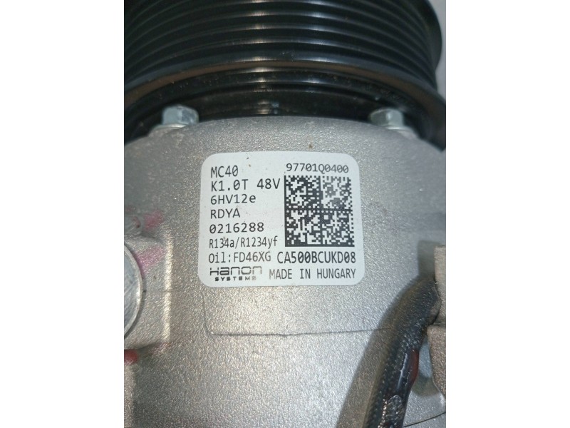 Recambio de compresor aire acondicionado para hyundai i20 klass referencia OEM IAM 97701Q0400 0216288 