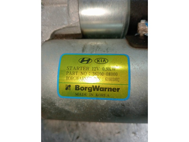 Recambio de motor arranque para hyundai i20 klass referencia OEM IAM 3610008000 61003002 