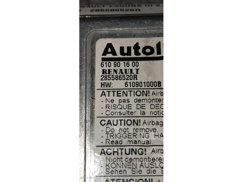 Recambio de centralita airbag para renault laguna iii 2.0 i referencia OEM IAM 285586520R 610901600 