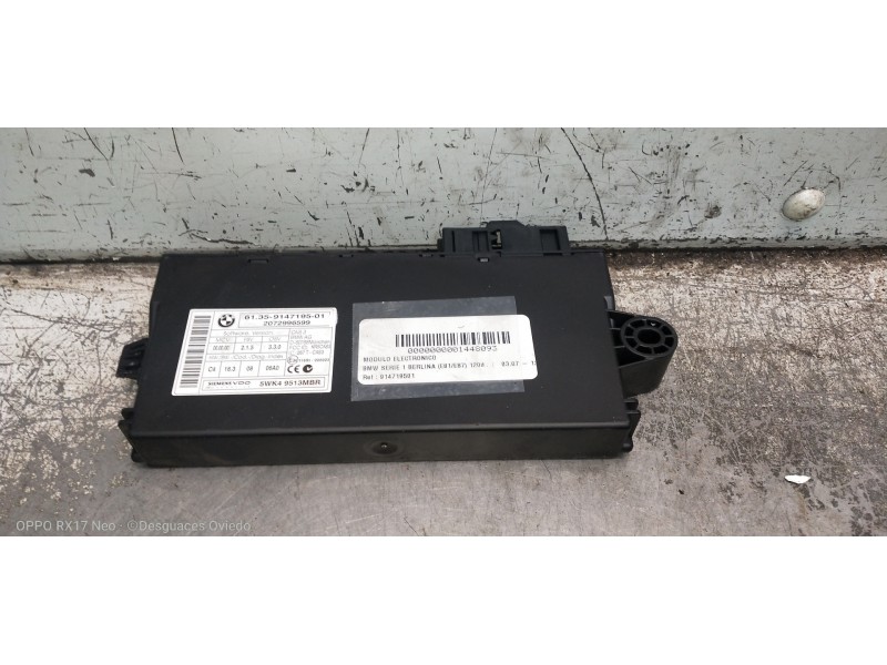Recambio de modulo electronico para bmw serie 1 berlina (e81/e87) 120d referencia OEM IAM 914719501 5WK49513MBR 2072996599