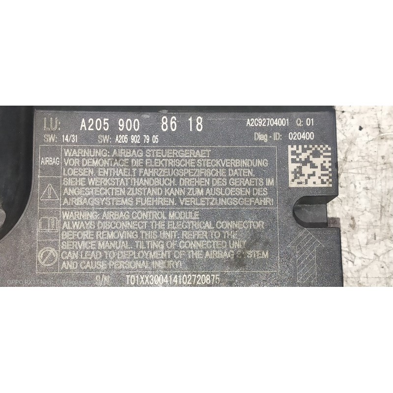 Recambio de kit airbag para mercedes clase c (w205) lim. c 220 cdi bluetec (205.004) referencia OEM IAM   